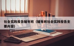 社会实践报告辅导班（辅导班社会实践报告主要内容）