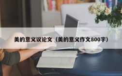 美的意义议论文（美的意义作文800字）