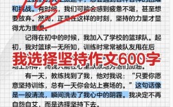 选择坚持的议论文