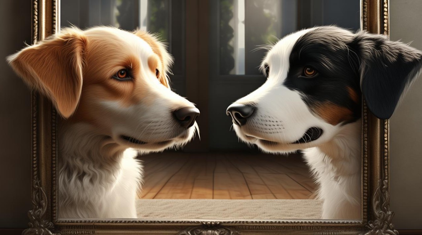 两只狗照镜子为何能引发对自我认知的深刻思考?-图1 两只狗照镜子为何能引发对自我认知的深刻思考?-图1