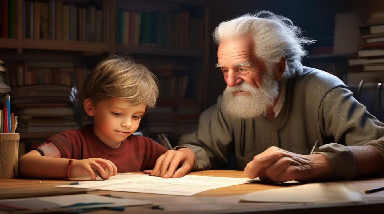 大爷爷辅导作业，是老顽童式教育还是新潮流？-图1