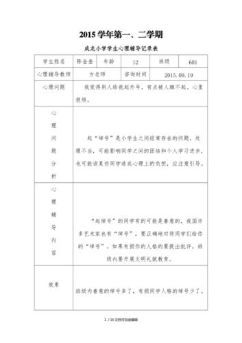 教师心理健康辅导记录应关注哪些核心内容？-图3
