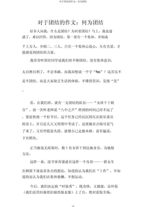 团结如何铸就800字议论文的力量？-图2