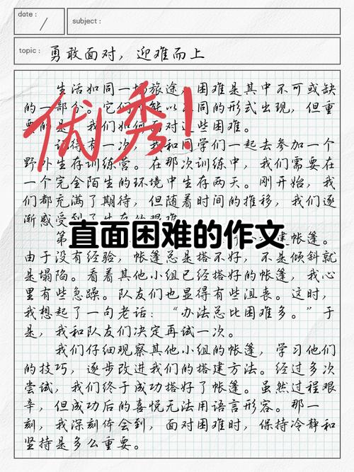 面对困难 议论文-图2