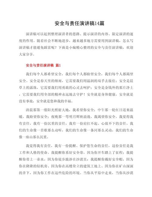 安全与责任的议论文-图1