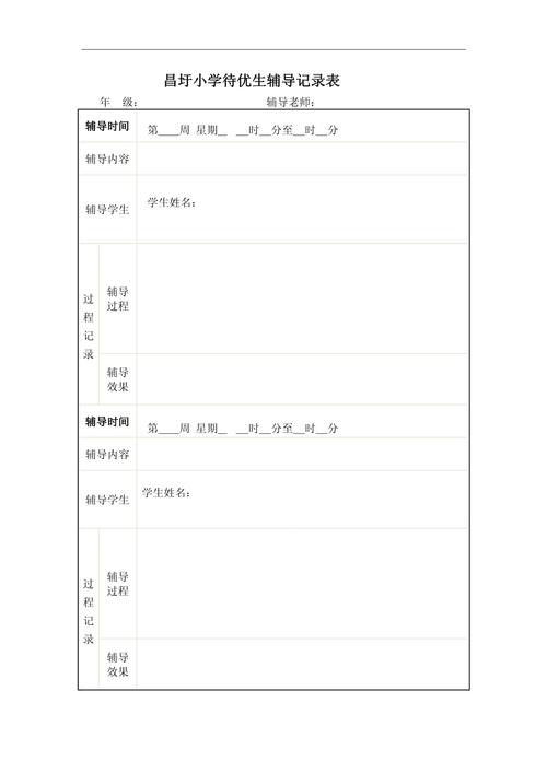 小学生辅导记录表该怎么高效填写?-图1 小学生辅导记录表该怎么高效填写?-图1