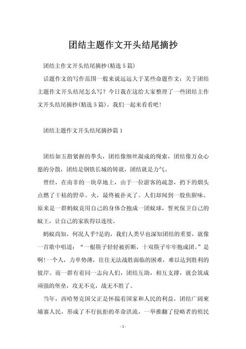 关于团结议论文-图2