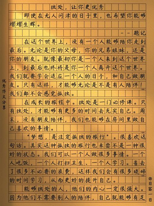 关于独行的议论文-图2