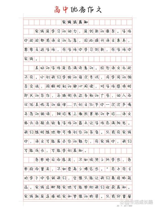 关于实践的高中议论文-图1