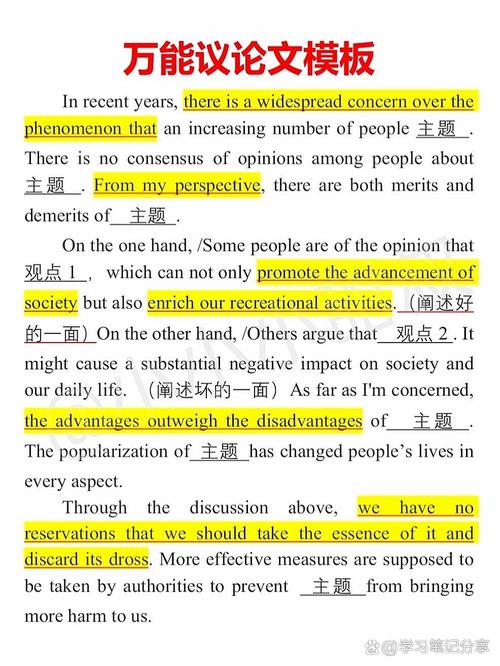 六级议论文作文模板-图1